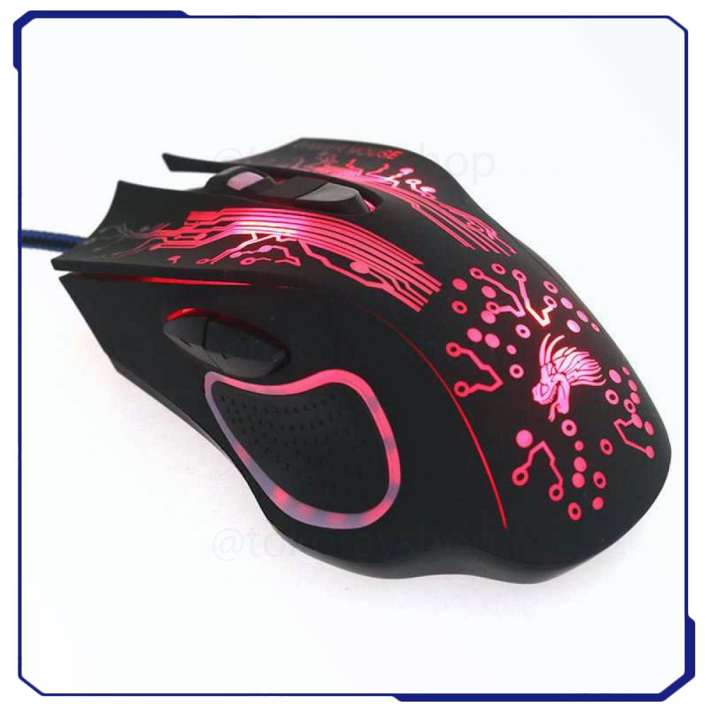 Mouse Gaming USB 3200 DPI dengan LED RGB - X13