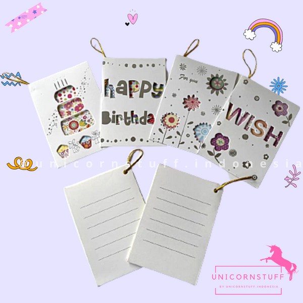 Kartu Ucapan Ulang Tahun Unicorn Gift Card Anak Perempuan Cewek Cowok