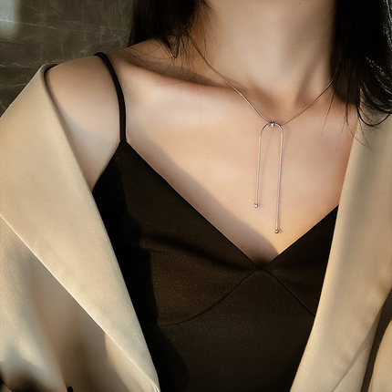 Fashion Baru adjustable Salib Baja titanium Emas 18k Perempuan Kalung