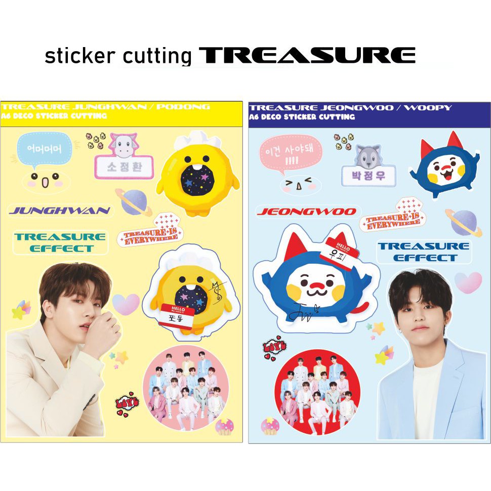 Sticker TREASURE and TRUZ cutting