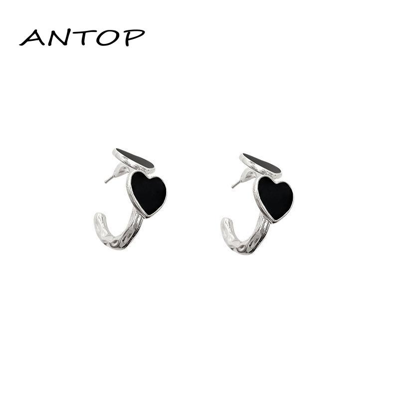 Anting Tusuk Gantung Desain Hati Gaya Kerenretro Untuk Wanita