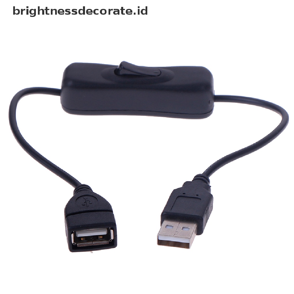 1pc Kabel Extension Usb 2.0 A Male To Female Dengan On / Off