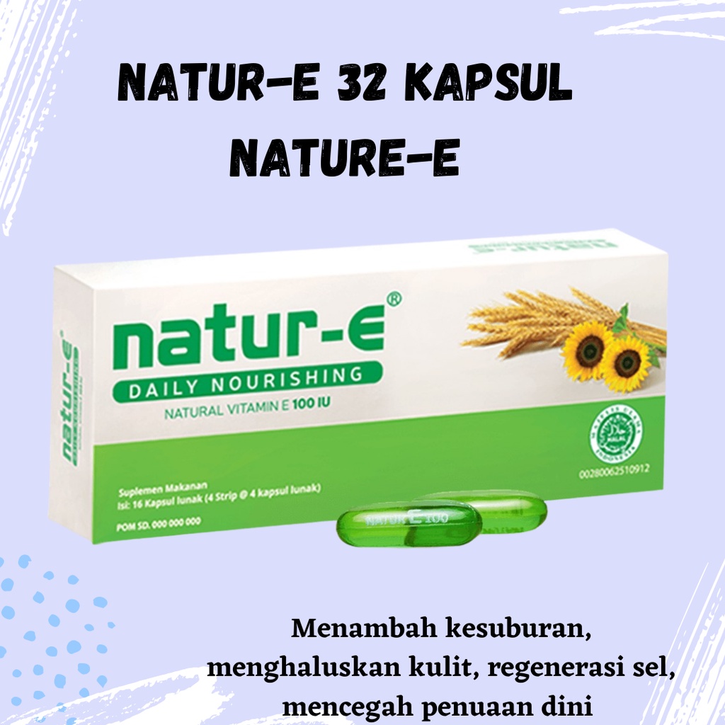 PROMO!!! Natur-E 32 Kapsul Nature-E / Vitamin E 100 IU / Vitamin Kulit