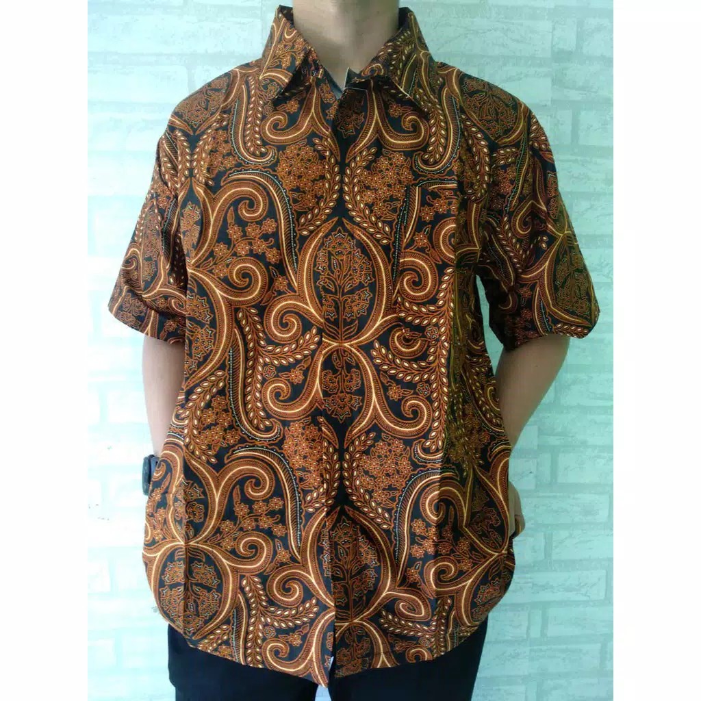 Hem kemeja batik pria jumbo/ kemeja kerja/ seragam kerja