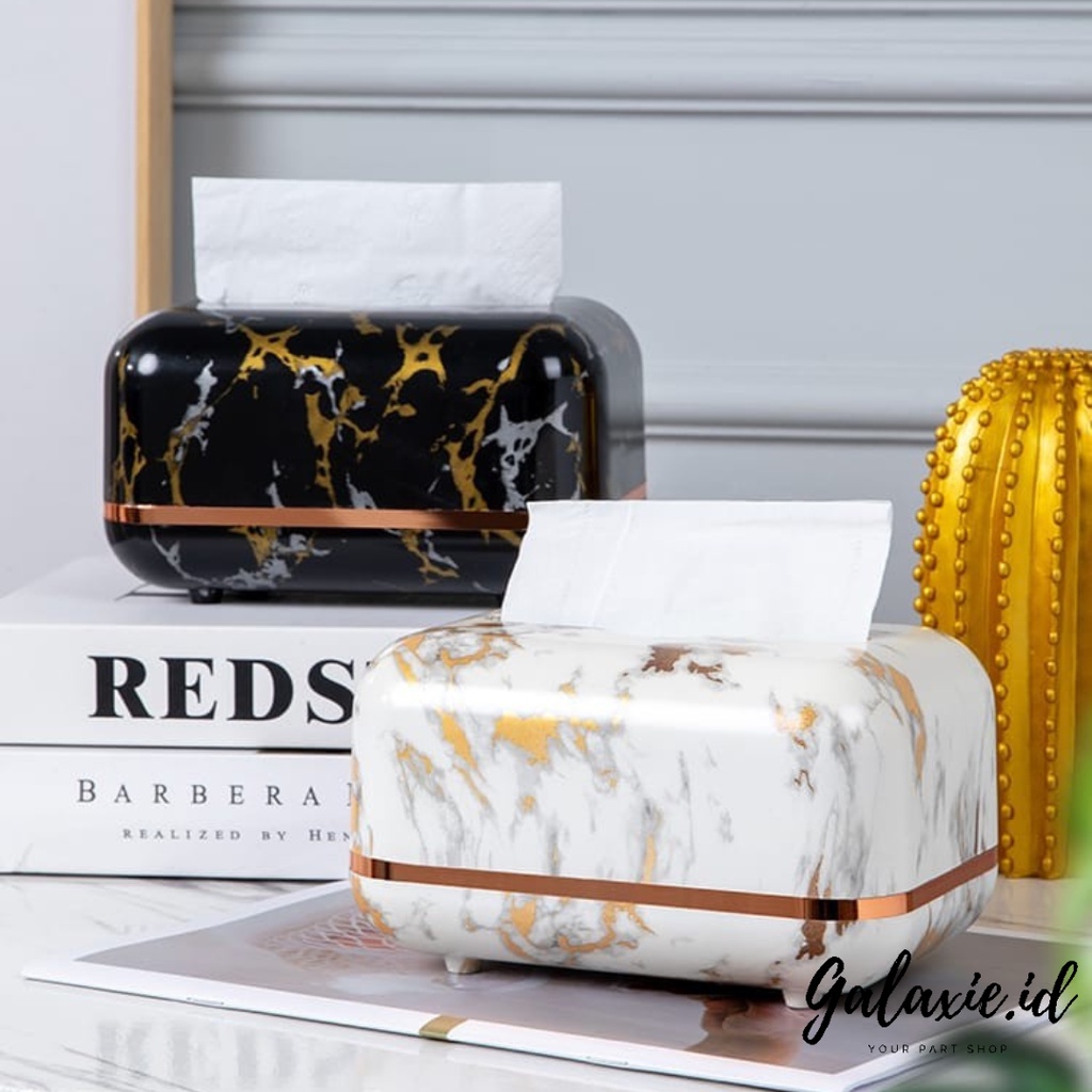 Jual Tissue Box Aesthetic Gold / Kotak Tisu Estetik Dekorasi Rumah