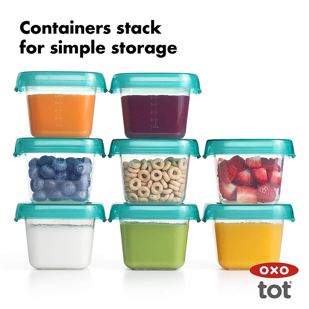 Oxo Tot Baby Blocks Freezer Storage 6 oz - Teal