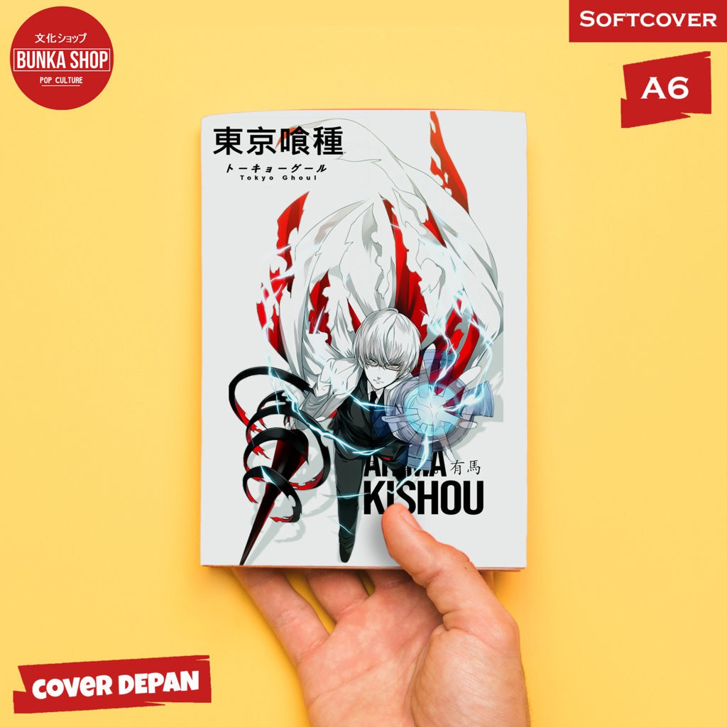 

Pocket Note Anime Tokyo Ghoul Arima Kishou Softcover A6 Buku Tulis Catatan Murah