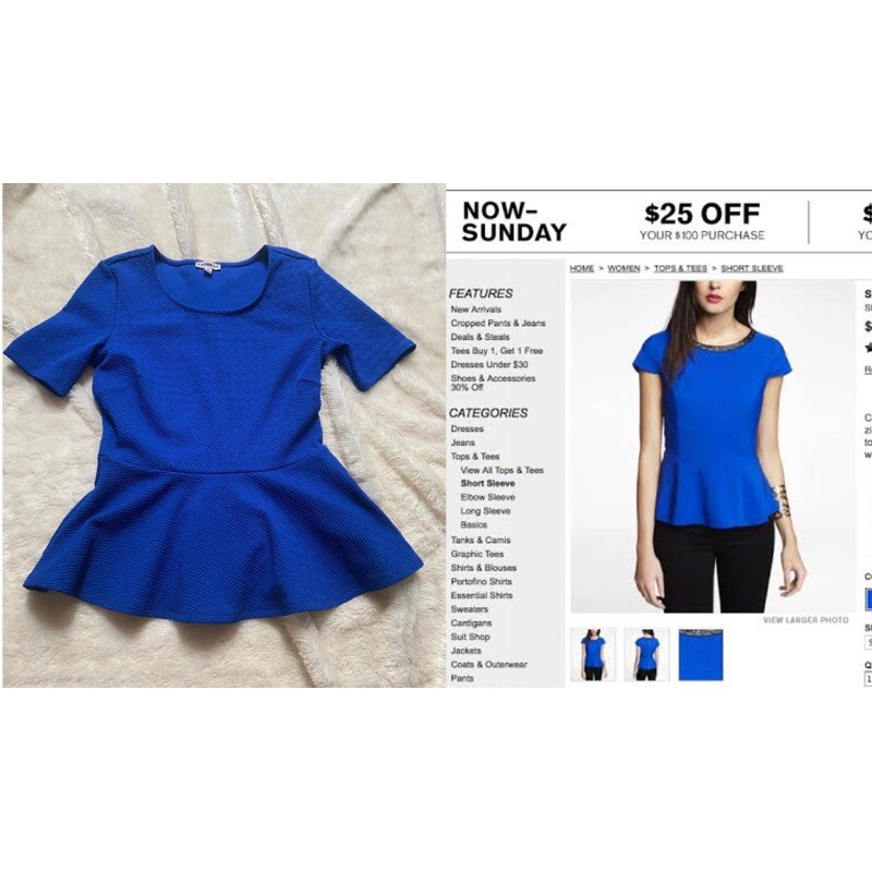 express size s pakaian wanita top