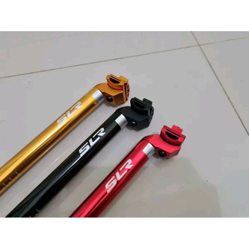 Seatpost Sepeda MTB Roadbike Balap Merk SLR 27.2 x 400 mm tiang cagak sadel Seatpost Full Alloy Alumunium