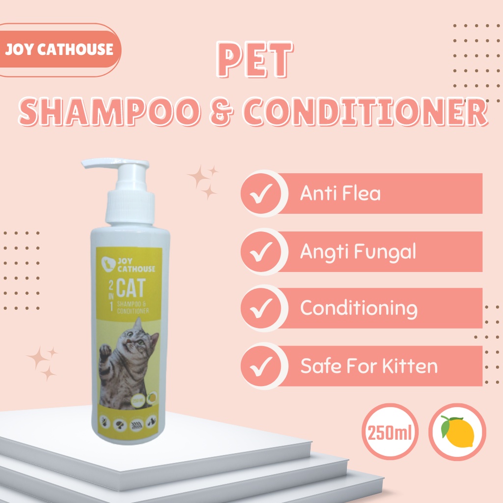 Shampo Joy Cathouse 250ml Kucing Sampo Anti Kutu Jamur ANTI FLEA &amp; TICK Shampo Kucing, Anjing dan Hewan Berbulu Lainnya