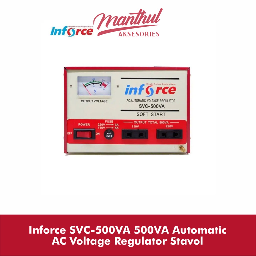 Inforce SVC-500VA 500VA Automatic AC Voltage Regulator Stavol