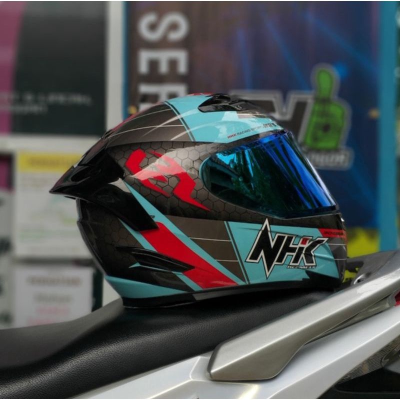 HELM NHK RX9 NAVI BLUE PAKET GANTENG
