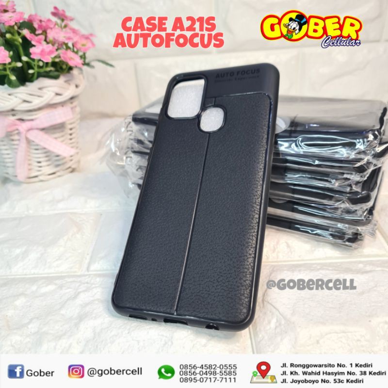Silikon Case Samsung A21s Autofocus warna hitam kondom hp