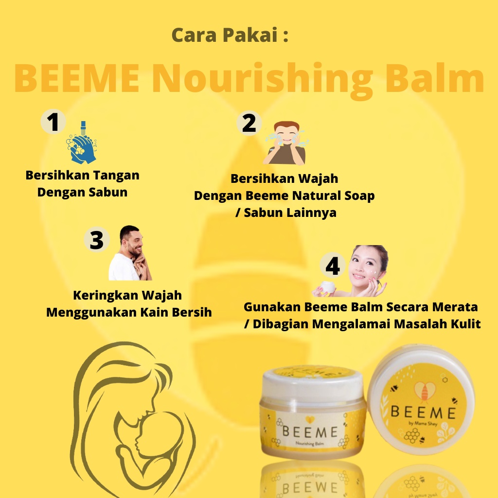 Beeme Beemee Bemee Nourishing Balm Krim Perawatan Wajah Kulit Sensetif Bekas Luka Menutrisi Muka Bayi Balita Bumil Busui Bpom Original