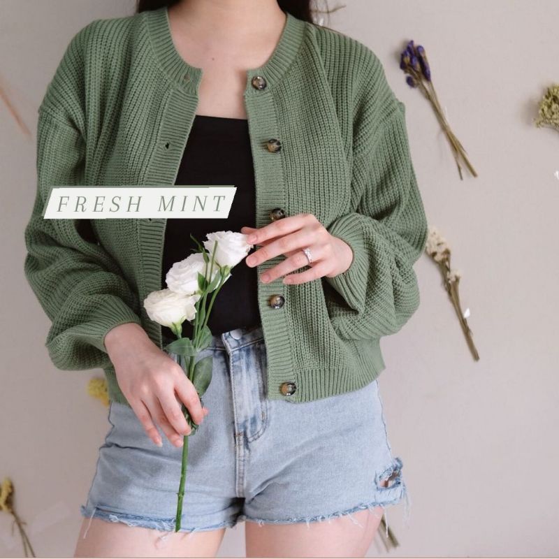 Cardigan rajut alysa premium tebal