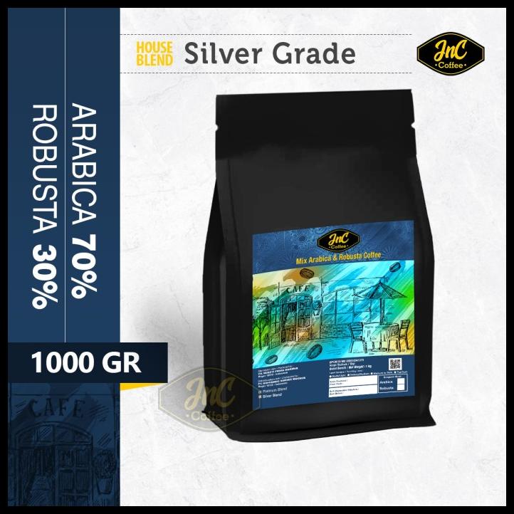 

Jnc House Blend Silver Grade 70% Biji Kopi Arabica 30% Robusta 1 Kg