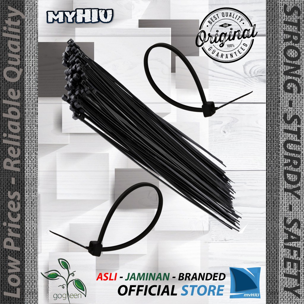 Kabel Tis Panjang 40 cm Warna Hitam / Putih Industrial Grade - Ties Cable M-ONE