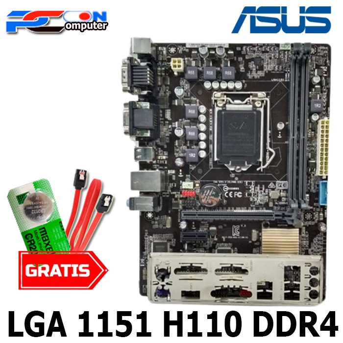 Mainboard Motherboard Mobo LGA 1151 H110 ASUS ONBOARD DDR4