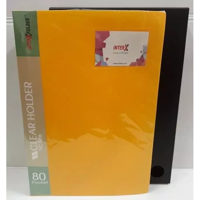 

Clear holder Folio F4 isi 80 pocket/display book InterX murah bagus