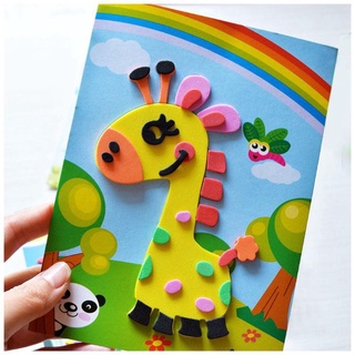 Mainan edukasi tempel sticker busa anak/stiker tempel gambar random