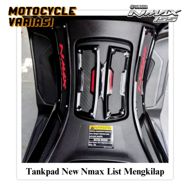 Tankpad karet nmax 2020 2021 2022 list timbul Mengkilap