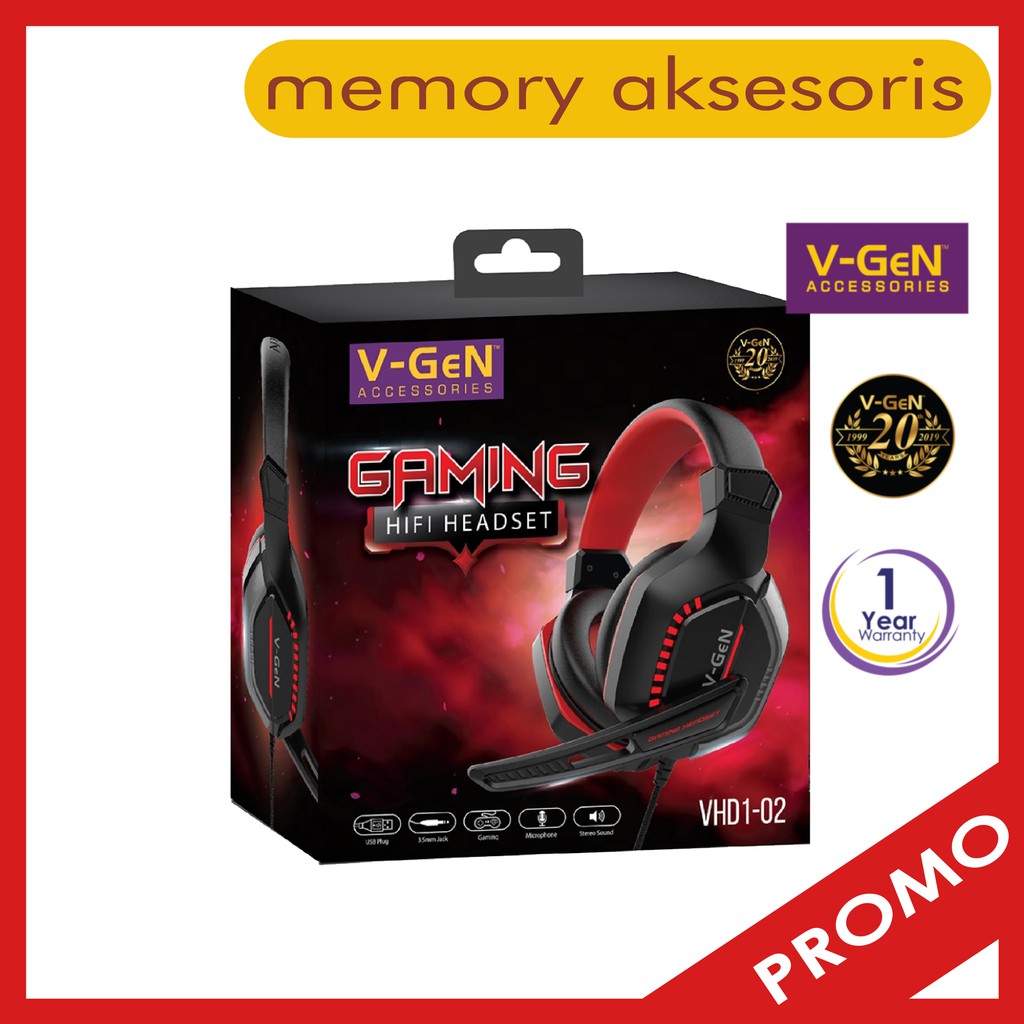 VHD1-02 Headset Gaming V-GeN HIFI Sound VGEN