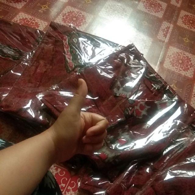 Promo Bswart Batik Hrb026 Kenongo Hem Pendek Padi Pekalongan M L Xl