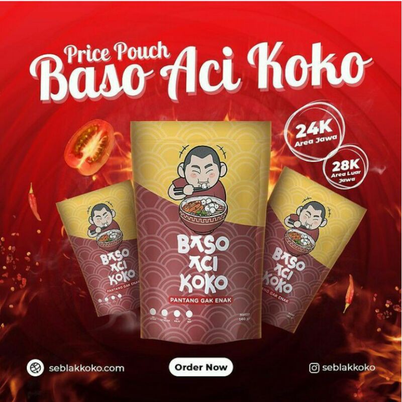 

BASO ACI KOKO, Bakso Instan, Makanan Instan, Makanan Pedas