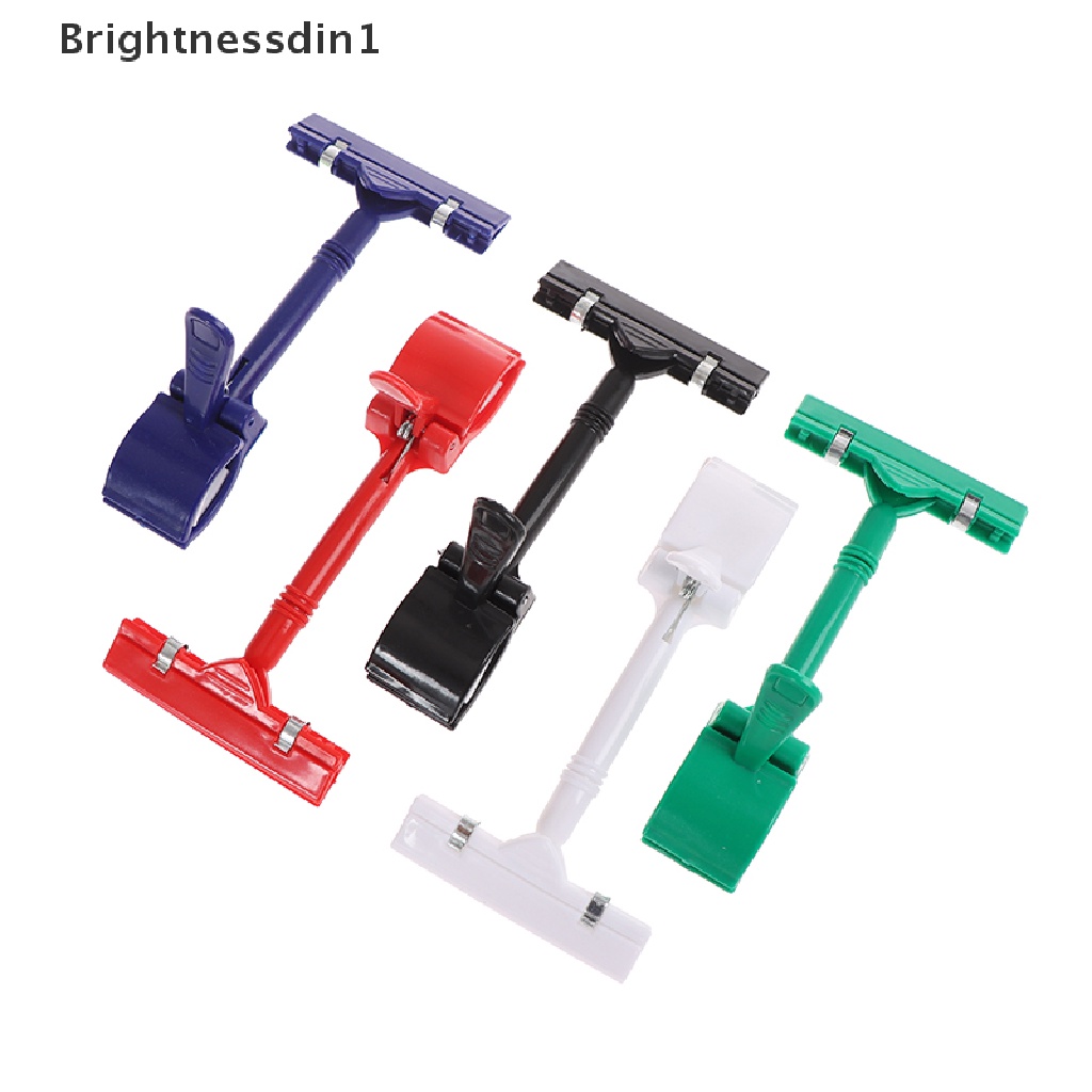 (Brightnessdin1) Klip Holder Label Harga Untuk Supermarket