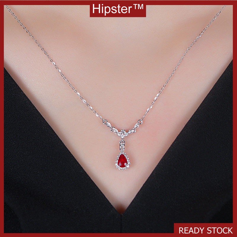 Vintage Temperament and Fully-Jewelled Natural Ruby Pendant Necklace