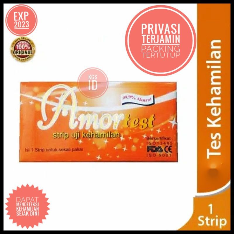 Test Kehamilan Amor - Testpack strip Amor test  - Amor hcg pregnancy test