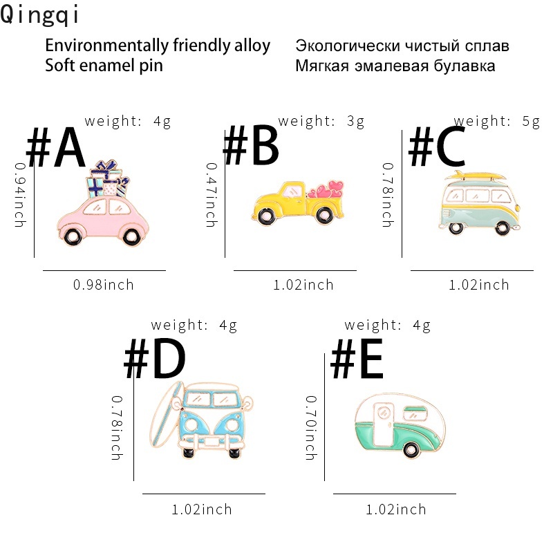 Bros Pin Enamel Desain Kartun Bus Camper Travel Adventure ​Bros Pin Enamel Desain Kartun Lucu Untuk Anak Unisex