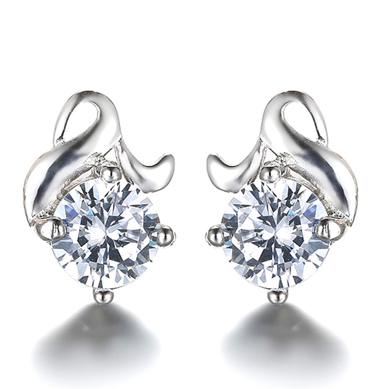 Anting Perak 925 Wanita Bunga Temperamen Perhiasan Fashion/Subang Telinga anting perempuan