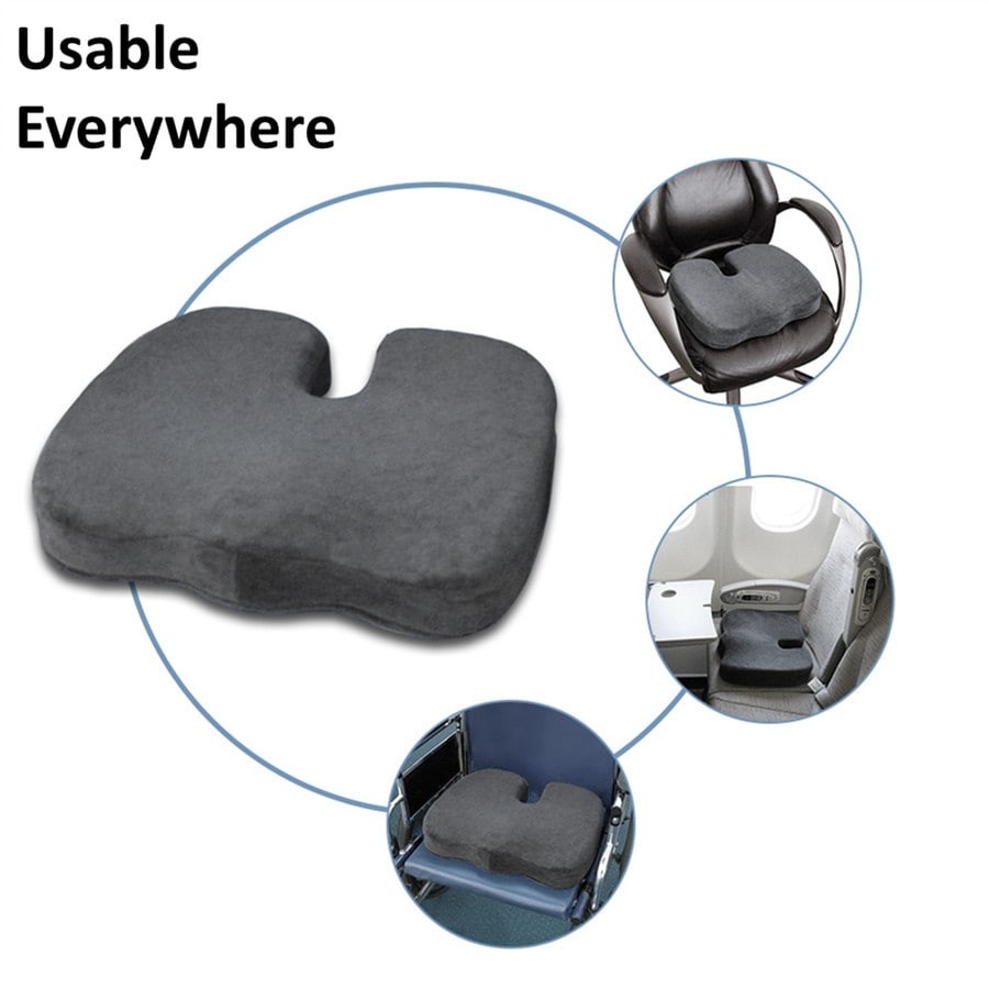 Bantal Duduk Tulang Ekor Memory Foam Coccyx Seat Cushion Velvet