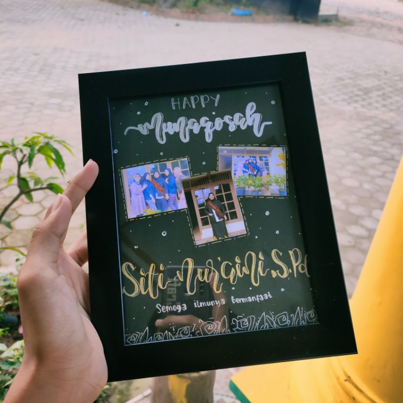 [6R] bingkai ucapan kado custom request ultah wedding anniversary graduation