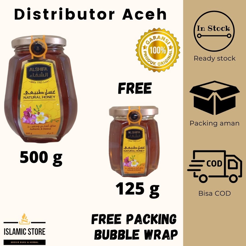 

(PROMO) MADU ALSHIFA BELI 1 (500 g) GRATIS 1 (125 g)/ BELI 1 (1 kg) GRATIS 1 (250 g) NATURAL HONEY