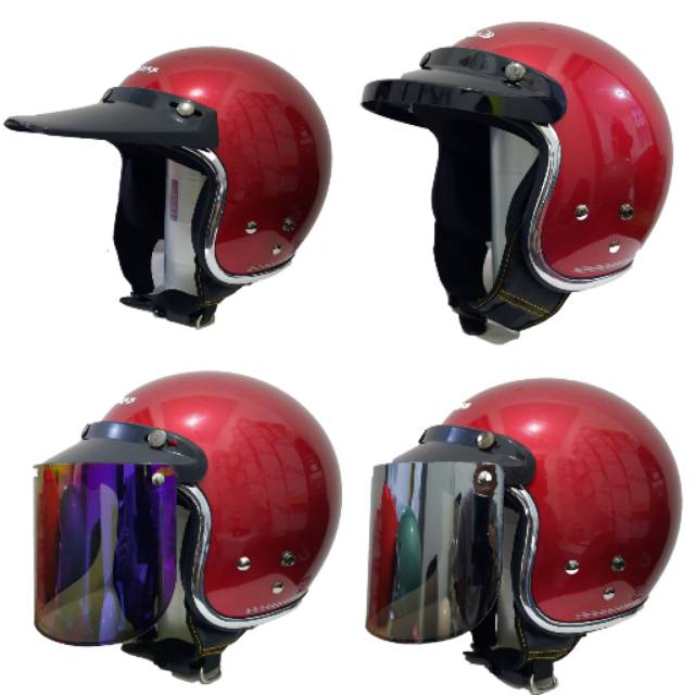 Helm Cargloss Retro Maroon Gloss List Croom