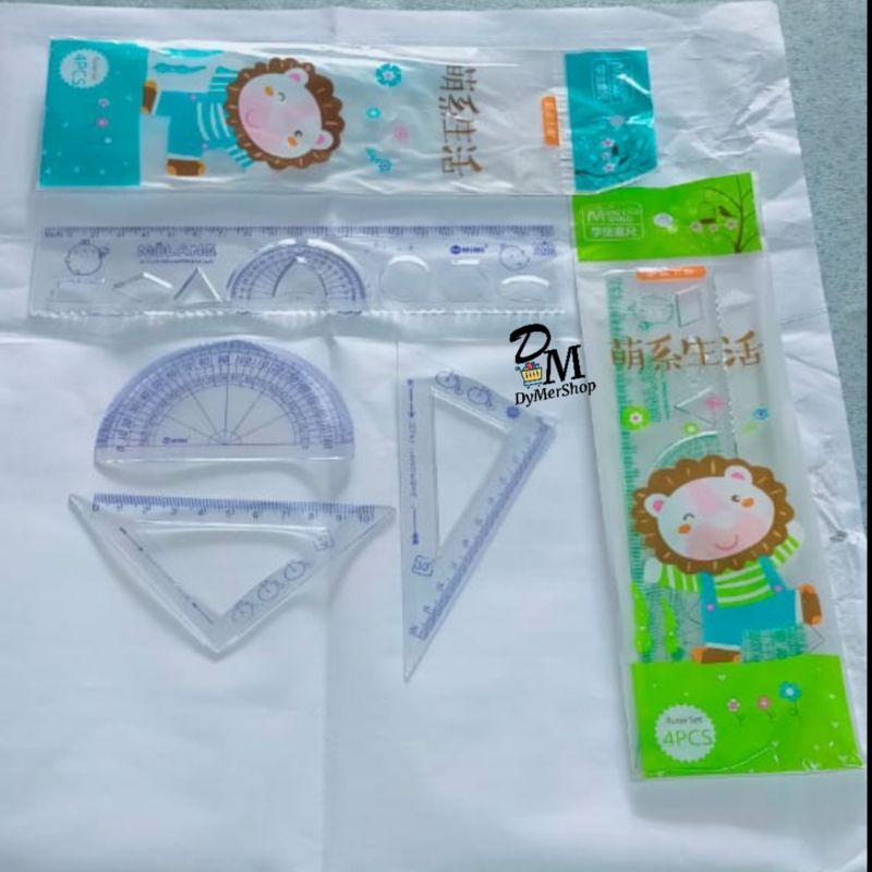 

penggaris set 4 pcs - ruler set 4 pcs