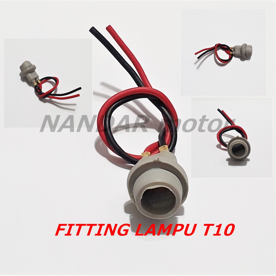 KABEL FITING BOHLAM T10 SOKET LAMPU T10 LAMPU SPIDOMETER WARNA KABEL RANDOM