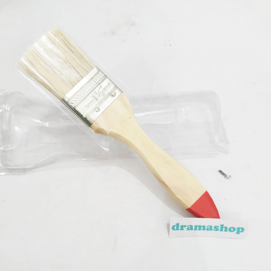 Kuas Cat Paint Brush Gagang Kayu Serba Guna 1.5&quot; 1,5&quot;