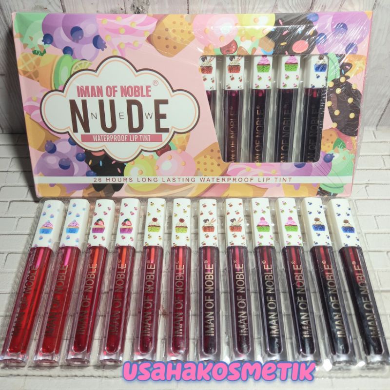 12PC!! LIP TINT IMAN OF NOBLE CUPCAKE/ SWEET DREAM 1PAK ISI 12PCS NO. I11-7