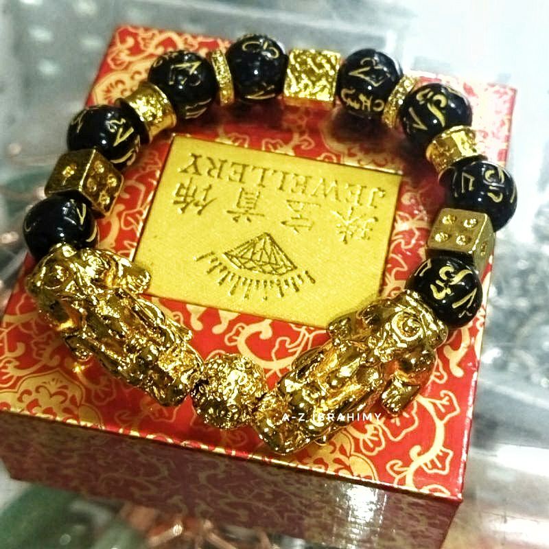 GELANG PIXIU BLACK JADE  / GELANG KEBERUNTUNGAN DAN KESEHATAN •ORIGINAL