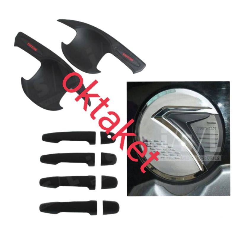 paket outer handle tank cover all new Triton 2016 up hitam