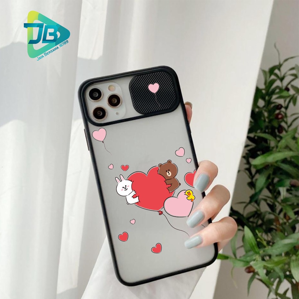 SOFTCASE SLIDE KAMERA BEAR OPPO VIVO SAMSUNG XIAOMI REALME IPHONE ALL TYPE JB4972