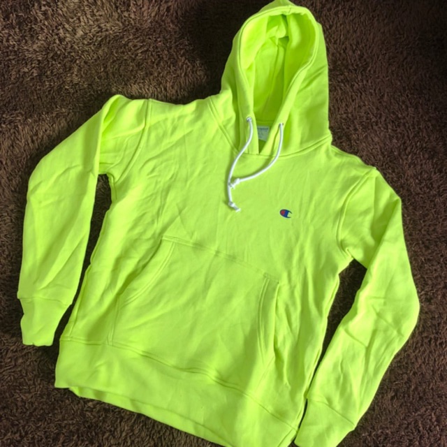 neon champion hoodie