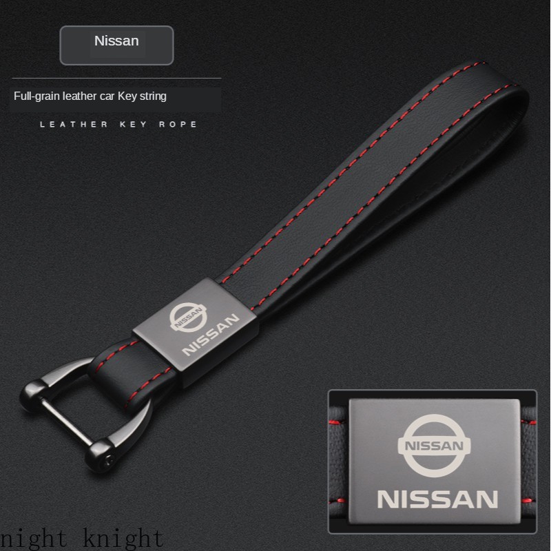 Tali Kunci Mobil For Nissan First Layer Cowhide Car Key Strap