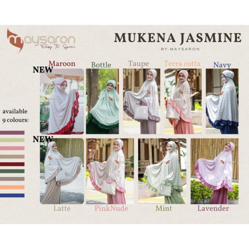 Mukena Jasmine Jersey premium adem Maysaron | Fatihah store