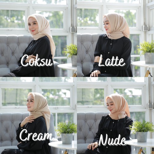 Bella Square Hijab Segiempat | Kerudung Laudya Pollycotton PART 2-4