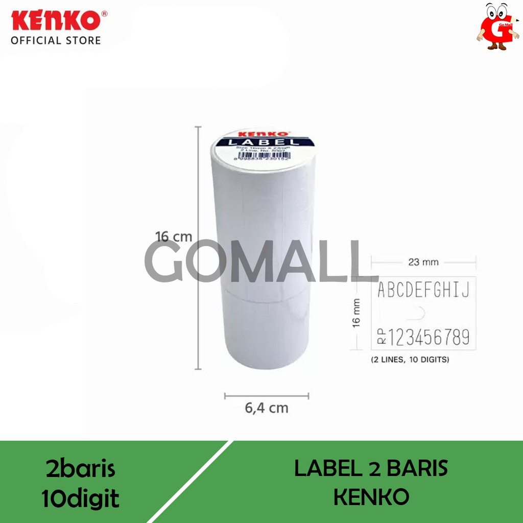 

Kertas Label Price Labeler 5002 Kenko |Label Harga 2 Baris | Line(10 )