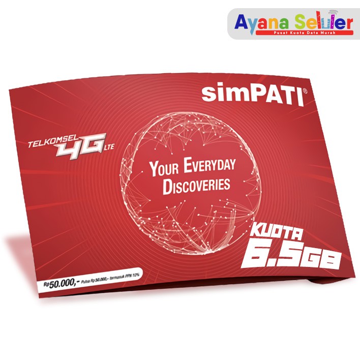 Perdana Internet Telkomsel 6.5GB (Zona 1)